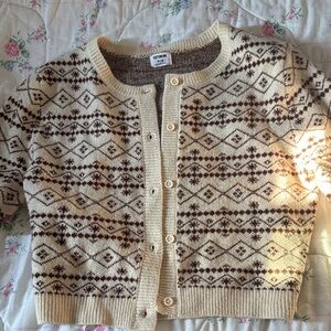 Cotton On Cream & Brown Fair Isle Button Cardigan